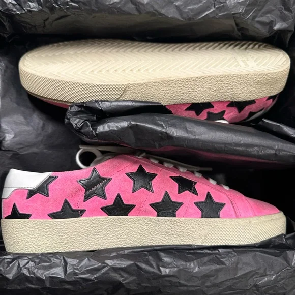 Saint Laurent Classic Court Fuxia Sneakers - Picture 2 of 10